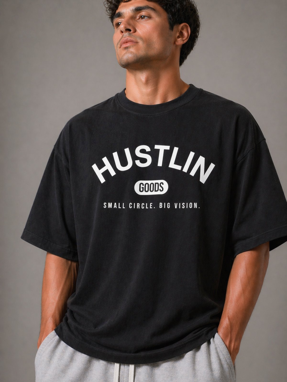 Camiseta Oversized Hustlin Campus - Imagem 3